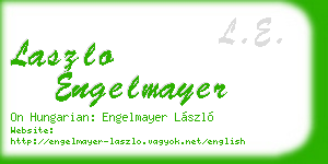 laszlo engelmayer business card